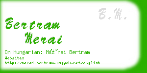 bertram merai business card